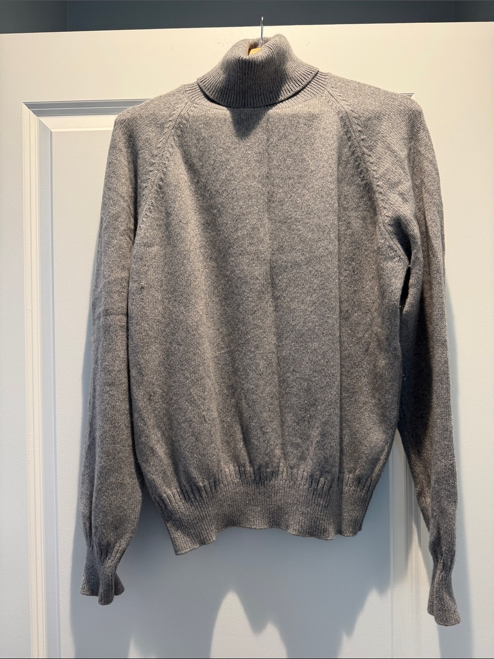Tricot Paris Grey Cashmere Turtleneck Sweater